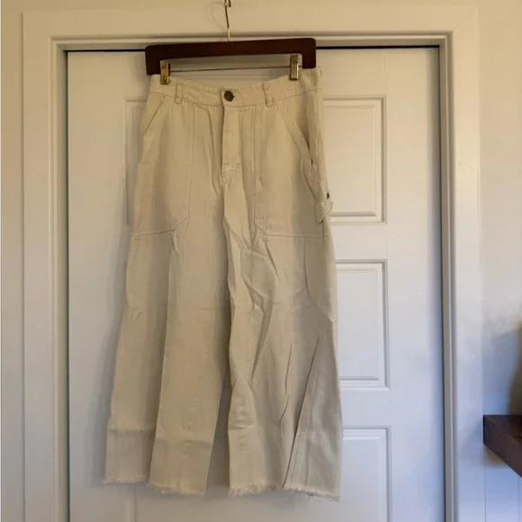 Back Beat Co. Cream Wide Leg Pants - Picture 1 of 5